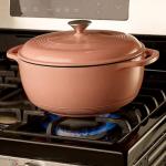 Pink 6-qt Enameled Cast Iron Dutch Oven