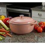 Pink 6-qt Enameled Cast Iron Dutch Oven