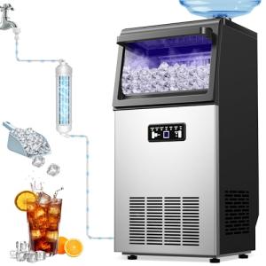 Stainless Steel Commercial Ice Maker 100LBS/24H