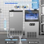 Stainless Steel Commercial Ice Maker 100LBS/24H