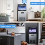 Stainless Steel Commercial Ice Maker 100LBS/24H