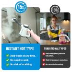 Bielmeier Handheld Steam Cleaner with 8 Attachments