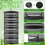 Vesici 6-Layer Foldable Camping Drying Rack