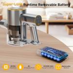 Shieal Cordless Stick Vacuum Cleaner with Powerful Suction