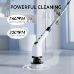 Cordless Spin Scrubber with 8 Brush Heads