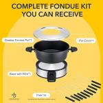 Befano Stainless Steel Fondue Pot with Temperature Control