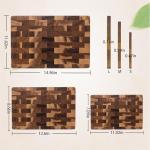 Acacia Wood Cutting Board Set with Handles
