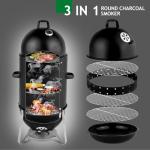 4-Tier 3-in-1 Charcoal Grill and Smoker