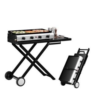 ROVSUN 4-Burner Foldable Propane Griddle with Wheels