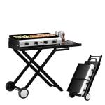 ROVSUN 4-Burner Foldable Propane Griddle with Wheels