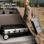 ROVSUN 4-Burner Foldable Propane Griddle with Wheels