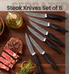 15-Piece Kitchen Knife Set with Built-In Sharpener