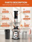 Airon 800W Centrifugal Juicer with Wide Feed Chute