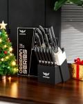 14-Piece German Stainless Steel Knife Set with Block