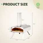 Portable Wood-Fired Outdoor Pizza Oven with Rotating Stone