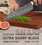 15-Piece Kitchen Knife Set with Built-In Sharpener