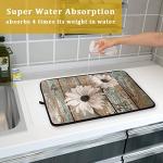 Giwawa Rustic Daisy Drying Mat - 18x24 inch