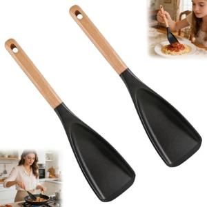 2-Pack Heat-Resistant Silicone Spatula Spoon Set