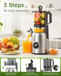COWSAR Cold Press Juicer with Wide Feed Chute