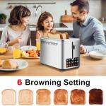 Smart Touch Screen 2-Slice Stainless Steel Toaster