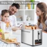 Smart Touch Screen 2-Slice Stainless Steel Toaster