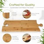 4-Piece Bamboo Serving Board Set with Stand
