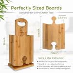 4-Piece Bamboo Serving Board Set with Stand