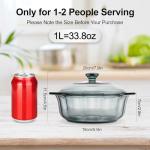 TIPTAP Round Glass Casserole Dish with Lid