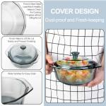 TIPTAP Round Glass Casserole Dish with Lid