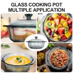 TIPTAP Round Glass Casserole Dish with Lid