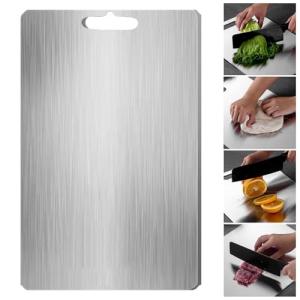 Titanium Cutting Board - Durable Stainless Steel Design
