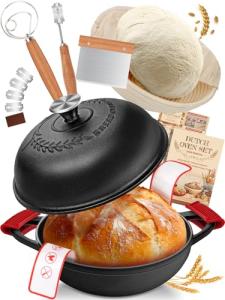 6QT Cast Iron Dutch Oven for Artisan Bread