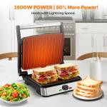 MIRASTON Electric Panini Press and Sandwich Maker