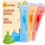 150 BPA-Free Ice Popsicle Mold Bags with Funnel