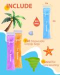 150 BPA-Free Ice Popsicle Mold Bags with Funnel