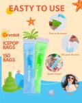 150 BPA-Free Ice Popsicle Mold Bags with Funnel