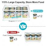 iSPECLE Freezer Organizer Bins - 4 Pack, Stackable