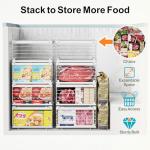 iSPECLE Freezer Organizer Bins - 4 Pack, Stackable