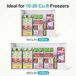 iSPECLE Freezer Organizer Bins - 4 Pack, Stackable