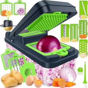 12-in-1 Vegetable Chopper with 7 Blades