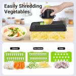 12-in-1 Vegetable Chopper with 7 Blades