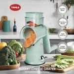 TOPAA Rotary Cheese Grater and Shredder (Green)