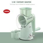 TOPAA Rotary Cheese Grater and Shredder (Green)