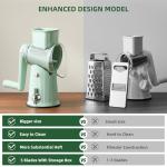 TOPAA Rotary Cheese Grater and Shredder (Green)