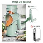 TOPAA Rotary Cheese Grater and Shredder (Green)