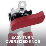 Ergonomic Stainless Steel Manual Can Opener in Red