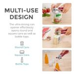 Ergonomic Stainless Steel Manual Can Opener in Red