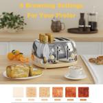 Anfilank Retro 4-Slice Stainless Steel Toaster