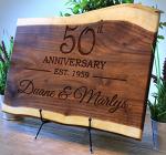Custom Engraved Walnut Cutting Board Wedding Gift