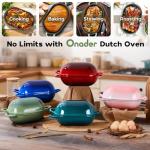 Onader 2.8QT Enameled Cast Iron Dutch Oven